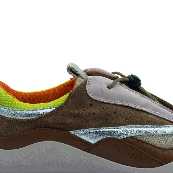 Ondina sneakers cuoio/rosa/argento/giallo