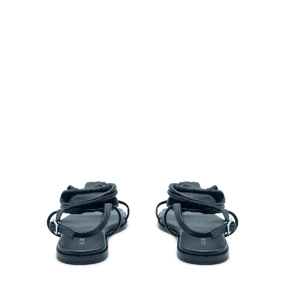 Square open sandalo rose nero