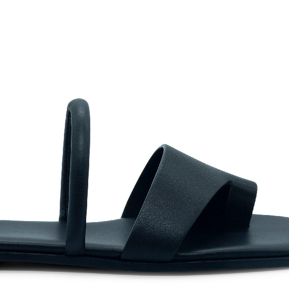 Square open sandalo monodito nero