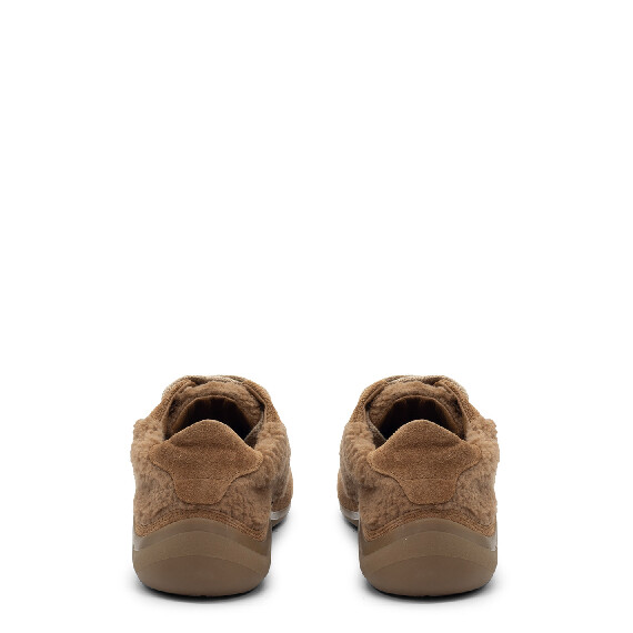G32 Ondina-Scarpa peluche allacciata terra di Siena