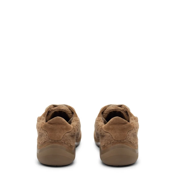 G32 Ondina-Scarpa peluche allacciata terra di Siena